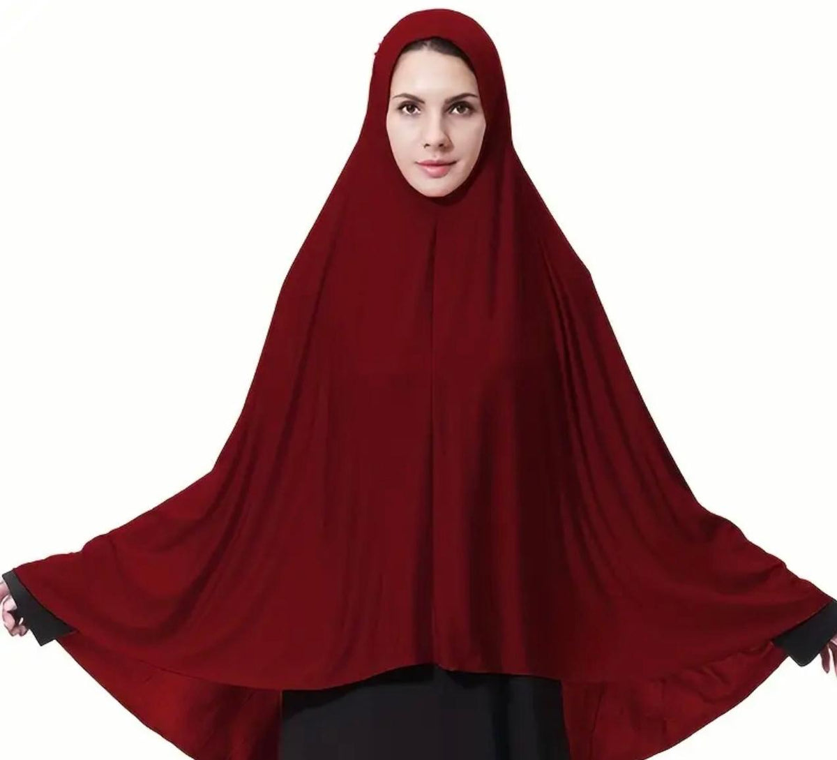 Plain Overhead Khimar - Extra Long Knee Length